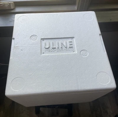 Insulated Styrofoam shipping cooler foam container 12" x 12" x 9.5" Exterior - Image 1 of 4