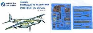 Quinta Studios 1/48 MOSQUITO FB MK.VI/N 3D PRINTED & COLORED INTERIOR SET Tamiya - Picture 1 of 7