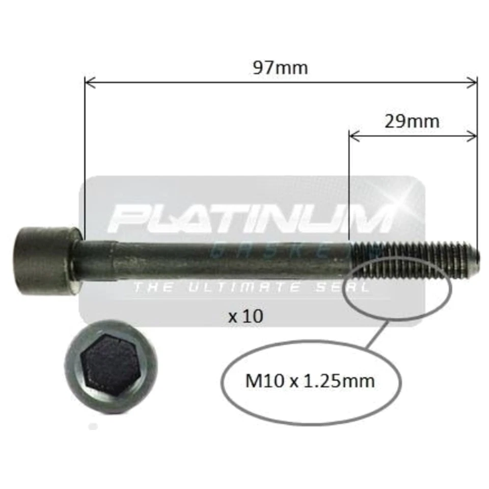 Engine Cylinder Head Bolt Set for Nissan Pulsar N14 N15 4cyl 1.6L GA16DE 1991~00 - Image 1 of 1