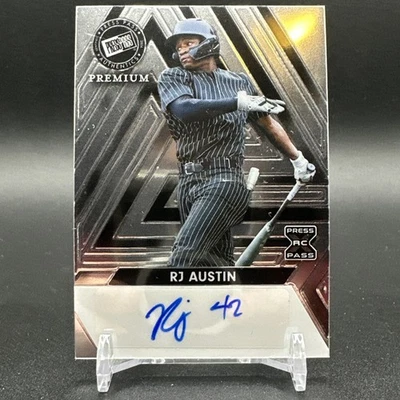 RJ Austin 2024 Leaf Press Pass Authentics Premium Auto /199 BA-RJA - Image 1 of 2