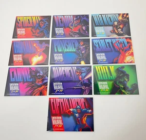 1994 Marvel Masterpieces Silver Holofoil Cards Complete Set 1-10 Limited Edition - Picture 1 of 11