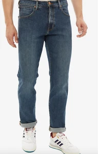 Pantalones de mezclilla Wrangler para hombre Arizona elásticos ajustados 'Green neblina' SEGUNDOS WA45 - Imagen 1 de 9