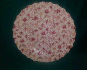 Copeland Spode England Rosebud Chintz Pink Rose Yellow Flower 10.5" Dinner Plate - Picture 1 of 9