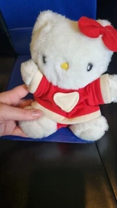 RARE Vintage 1991 Sanrio Hello Kitty Plush Stuffed Toy Heart Park - Picture 1 of 9