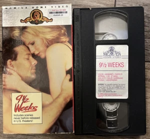 1986 MGM 9 1/2 Weeks Kim Basinger VHS Tape Scenes Never Before Released USA - Picture 1 of 4