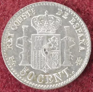Spain 50 Centimos 1892 (E2505) - Picture 1 of 2