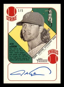 2015 Topps Heritage '51 Collection Autograph/Auto Black Back Jacob deGrom #1/5