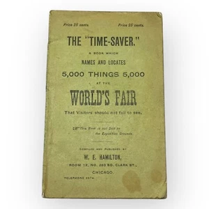 1893 The "Time-Saver" Booklet World's Fair Chicago Columbian Exposition - Picture 1 of 8