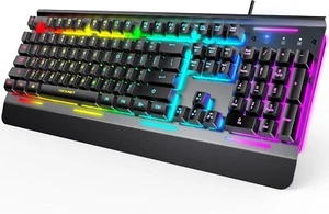 Gaming Keyboard, USB Wired Computer Keyboard - Picture 1 of 7