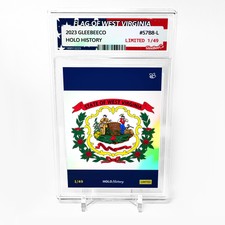 FLAG OF WEST VIRGINIA Card 2023 GleeBeeCo Holo History Slabbed #57B8-L Only /49