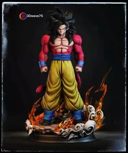 UNASSEMBLED & UNPAINTED KIT | 1/6 Scale | SSJ4 Goku Print - Picture 1 of 1