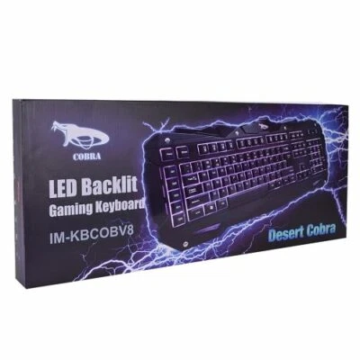 iMicro Desert Cobra LED Backlit 110-Key gaming keyboard USB - Image 1 of 3