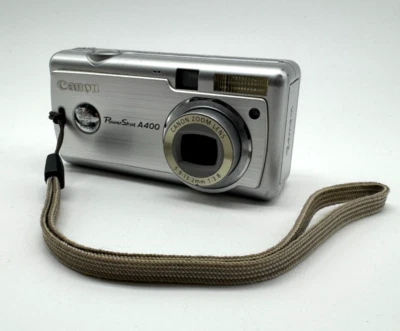 Canon PowerShot A400 Digitalkamera PC1080 3,2MP Silber 2,2x Optischer Zoom AA - Bild 1 von 4