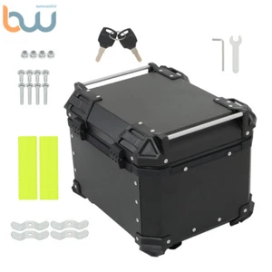 45L Black Motorcycle Luggage Waterproof Tail Box Scooter Trunk Storage Top Case - Picture 1 of 14
