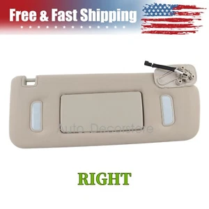 Fits 07-14 Avalanche Silverado Sierra Tahoe Suburban Sun Visor Gray Passenger RH - Picture 1 of 11