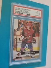 2017-18 Clayton Keller OPC O-PEE-CHEE Platinum Rookie Autograph RC Auto PSA 10