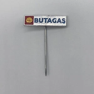 Vintage Shell Butagas Gas Oil Company Silver Tone Advertising Stick Pin - Picture 1 of 4