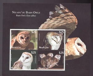 2012 Tonga Niuafo'ou Sc# CE5 S/S - Barn Owls MNH Cv$84 - Picture 1 of 1