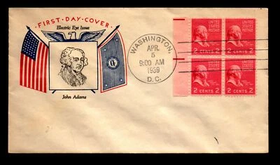 SC# 806EE-5 FDC - Fidelity Cachet - Block of 4 - Unaddressed - L33906 - Image 1 of 2
