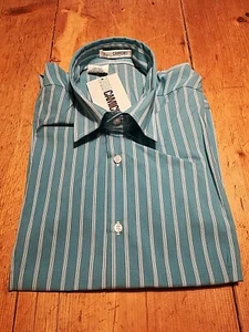 CAMICIA NARA CAMICIE UOMO XS AZZURRO RIGHE BIANCHE NUOVA MOD.HO2165 - Imagen 1 de 1