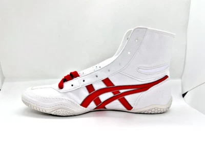 asics Boxing Wrestling Shoes White Red Line Silver EX-EO (successor to TWR900) - Image 1 of 4