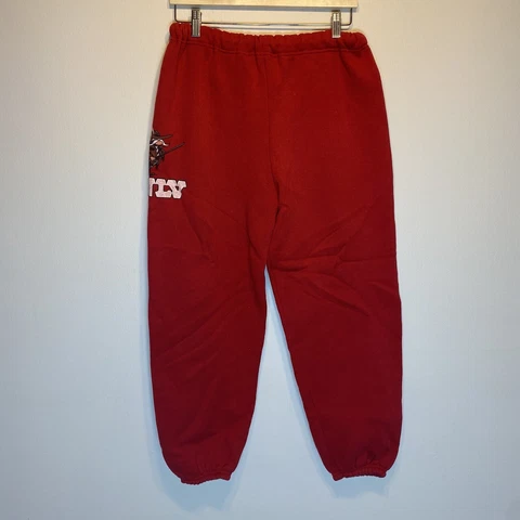 Vintage 90s UNLV Rebels NCAA Red Graphic Print Logo Sweatpants Sz M Cover