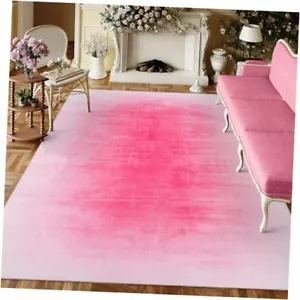 8x10 Area Rugs Rugs for Living Room Bedroom Girls, Contemporary 8'x10' Hot Pink - Picture 1 of 8