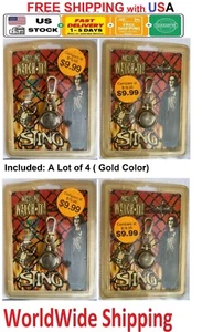 WCW Sting Mini Clip-on Gold Watch Vintage 1999 Watch It Wrestling WATCH-IT! 4pks - Picture 1 of 5