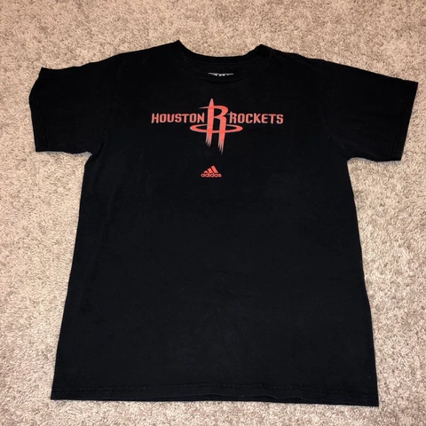 Houston Rockets Shirt Adult Medium Black Casual Basketball Cotton Sports Mens Z2 Cover