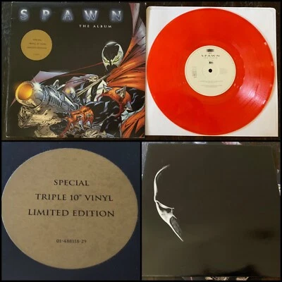 SPAWN The Album 3x 10” Red Vinyl-Metallica Slayer Marilyn Manson Korn Incubus - Image 1 of 4