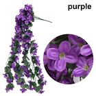 Simulation Vine Silk Violet Rattan Garden Wall Hanging Plant Artificial Flower