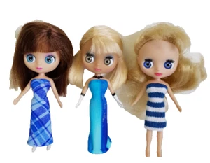 SaLe Mini 4" Blythe Doll Clothes LOT of 3 DRESSES Petite & LPS NO DOLLS d4e #20 - Picture 1 of 4