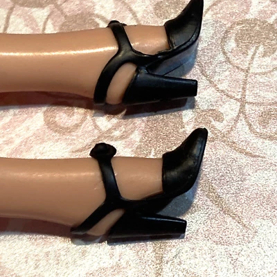 Zapatos Barbie Superstar de Colección Negros con Tiras Taiwán Mattel - Envío Rápido ⭐️ Foto 1 de 4