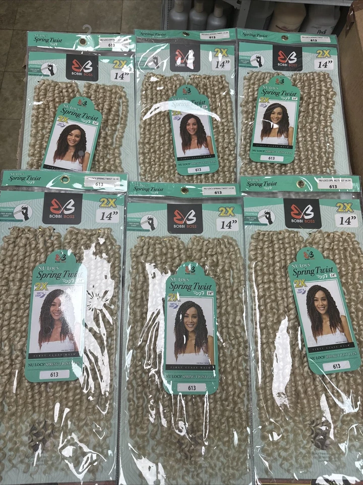 Bobbi Boss Nu Locs Spring Twist 2x 14 pulgadas color #613 ganchillo  Foto 1 de 4