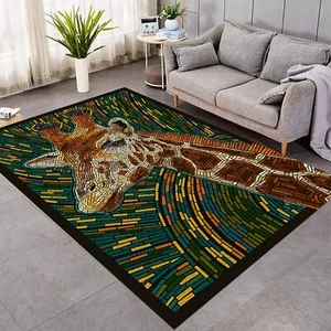 Giraffe Rug,Area Rug,Living Room Rug,Non Slip Floor Rug, Themed Rug, Fan Rug - Picture 1 of 11