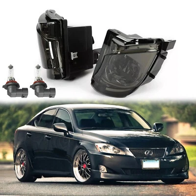 For 2006-2010 Lexus IS250 IS350 Fog Lights Bumper Lamps Replacement Smoke Lens - Image 1 of 4