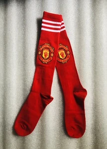 MANCHESTER UNITED Soccer Socks Fit Children Age 3 To 9 Years Old Kids Brand New. - Picture 1 of 5
