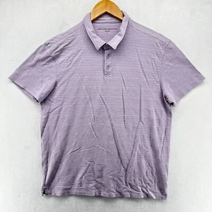 John Varvatos Star USA Polo Shirt Purple Men's Large Textured Short Sleeve - Picture 1 of 10