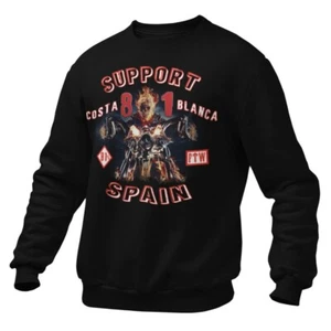 49 Hells Angels Ghost Rider Support81 sweater  Big Red Machine Black 5508 - Bild 1 von 3