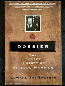 1999 "Dossier Secret History Of Armand Hammer" Paperback Book! Edward Epstein - Picture 1 of 5