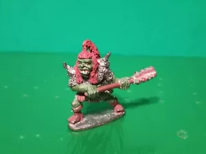 Warhammer D&D Fantasy Large Orc with Mace Metal Figure OOP 1980s Rare - Picture 1 of 4