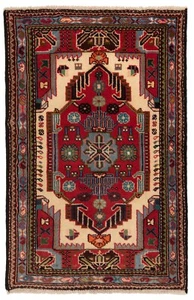 Hamedan Alfombra Persa Hecha a Mano 95 x 62 cm-Orient, Manta, Carpet, Beige - Imagen 1 de 7