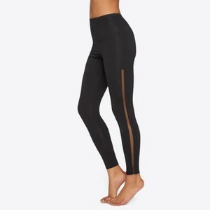 Yummy Tummy schwarze Leggings mit Netzstreifen, Gr. S, neu - Bild 1 von 5