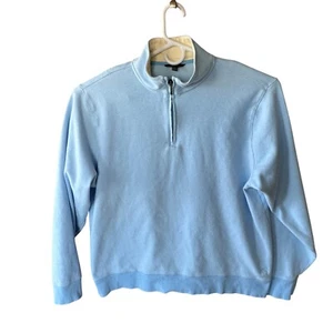 Brooks Brothers 1/4 Reißverschluss Pullover Herren Größe Large blau 100 % Baumwolle LS - Bild 1 von 10