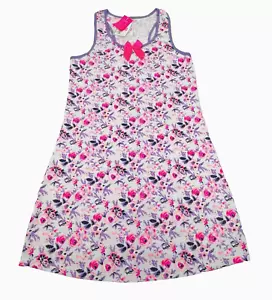 Provocame Tank Sleep Dress Nightgown Medium Pink Purple Flowers - Picture 1 of 7