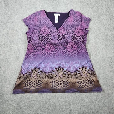 Camisa Liz Wear Mujer Grande Púrpura Años 90 Bruja Capricho Hada Malla Foto 1 de 4