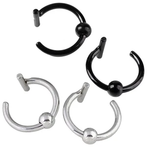 4 Piezas Anillo Nariz Falso Señorita Piercing Nariz Pluma De Acero Inoxidable - Imagen 1 de 11