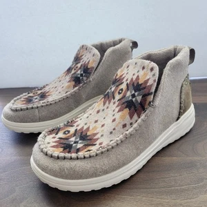 Hey Dude Denny Aztec Exclusive Buckle Design Slip On Boots Womens Size 9 - Picture 1 of 10