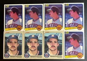 (8) 1983 Howard Johnson ROOKIE CARD LOT FLEER AND DONRUSS EXMT+ - Bild 1 von 2