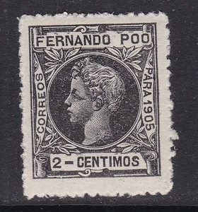 1905 - España - Fernando Poo - Edifil 137 - 2c violeta - Muestra A000,000 - MNH - Picture 1 of 2